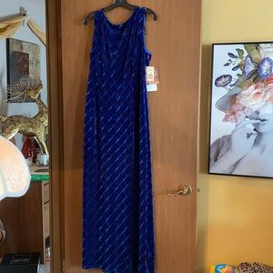 Blue Velvet Long Dress